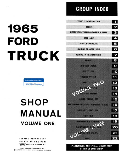 1965 Ford truck owners manual #9