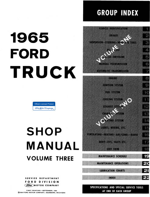 1965 Ford f100 owners manual #6