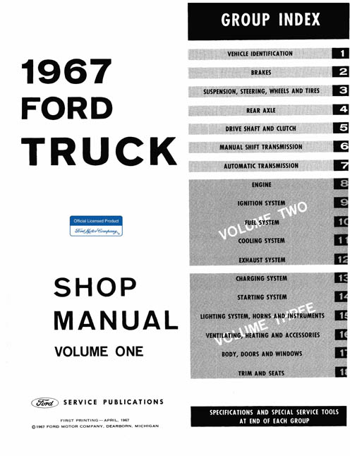 1967 Ford truck repair manual #6